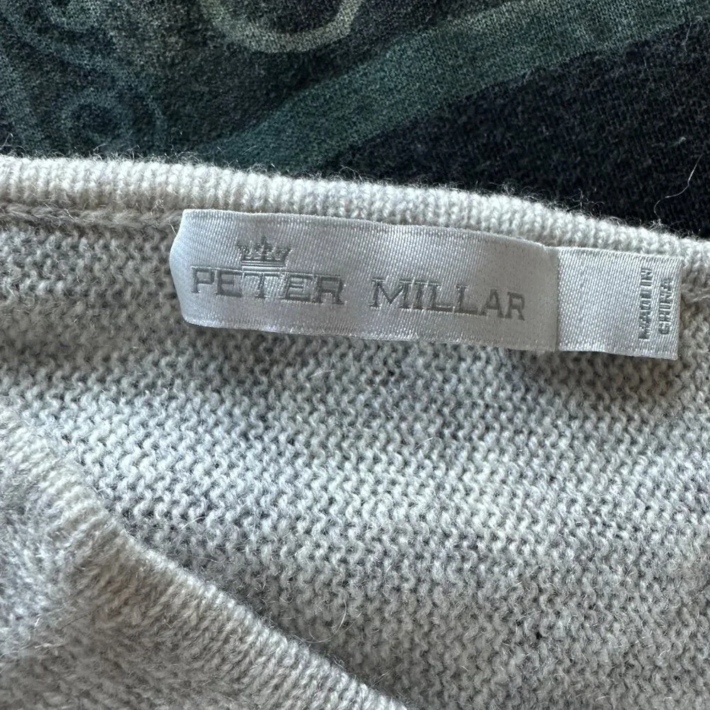 Peter Millar x Netjets Essential Cashmere Poncho Gray Womens Size OS Minimalist